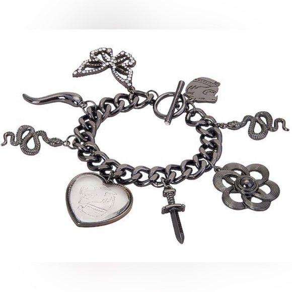 Dundas x Revolve Charlotte Bracelet Gunmetal New - Picture 4 of 6